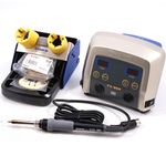 HAKKO Dual Ports Soldering Station, Temperature Controlled Soldering Machine FX-889, Password Function, Preset Function, Adjustment Mode